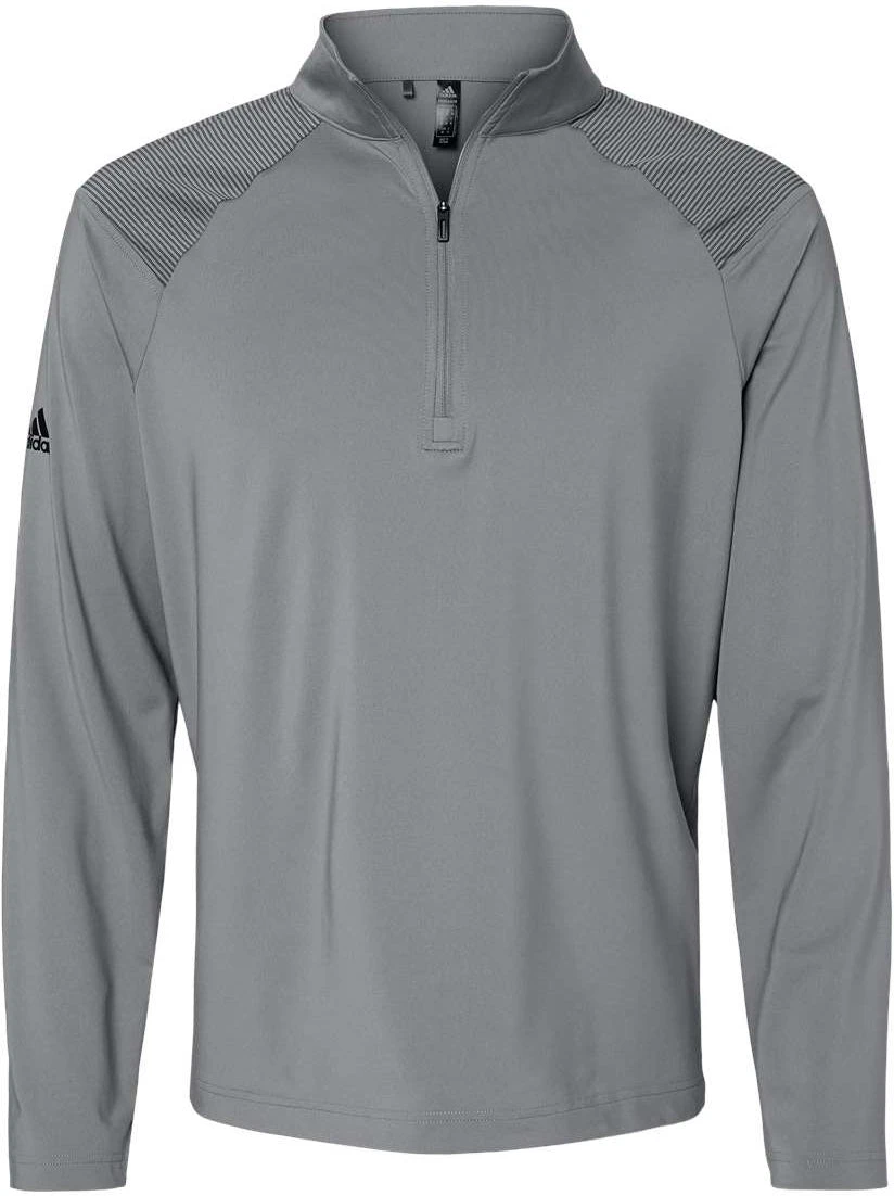 OUTLET-Adidas Shoulder Stripe Quarter-Zip Pullover 14 OUTLET-Adidas Shoulder Stripe Quarter-Zip Pullover - Image 14