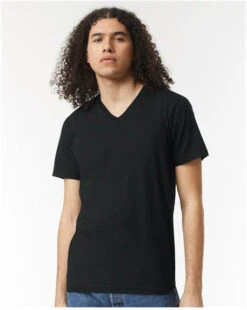 American Apparel CVC V-Neck Tee -Thread Logic Store American Apparel CVC V Neck Tee Heather Arctic S 2