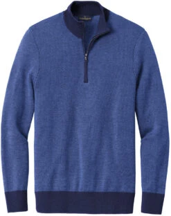 Brooks Brothers Washable Merino Birdseye -Thread Logic Store BB18412 navy compassblue flat front