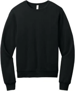 Bella+Canvas Unisex Sponge Fleece Classic Crewneck Sweatshirt -Thread Logic Store BC3911 black flat front