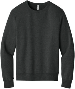 Bella+Canvas Unisex Sponge Fleece Classic Crewneck Sweatshirt -Thread Logic Store BC3911 darkgreyheather flat front