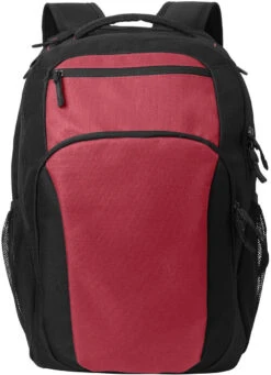 Port Authority Transport Backpack -Thread Logic Store BG232 RICHRED BLACK Flat Front