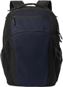 Port Authority Transport Backpack -Thread Logic Store BG232 TRUENAVY BLACK Flat Front