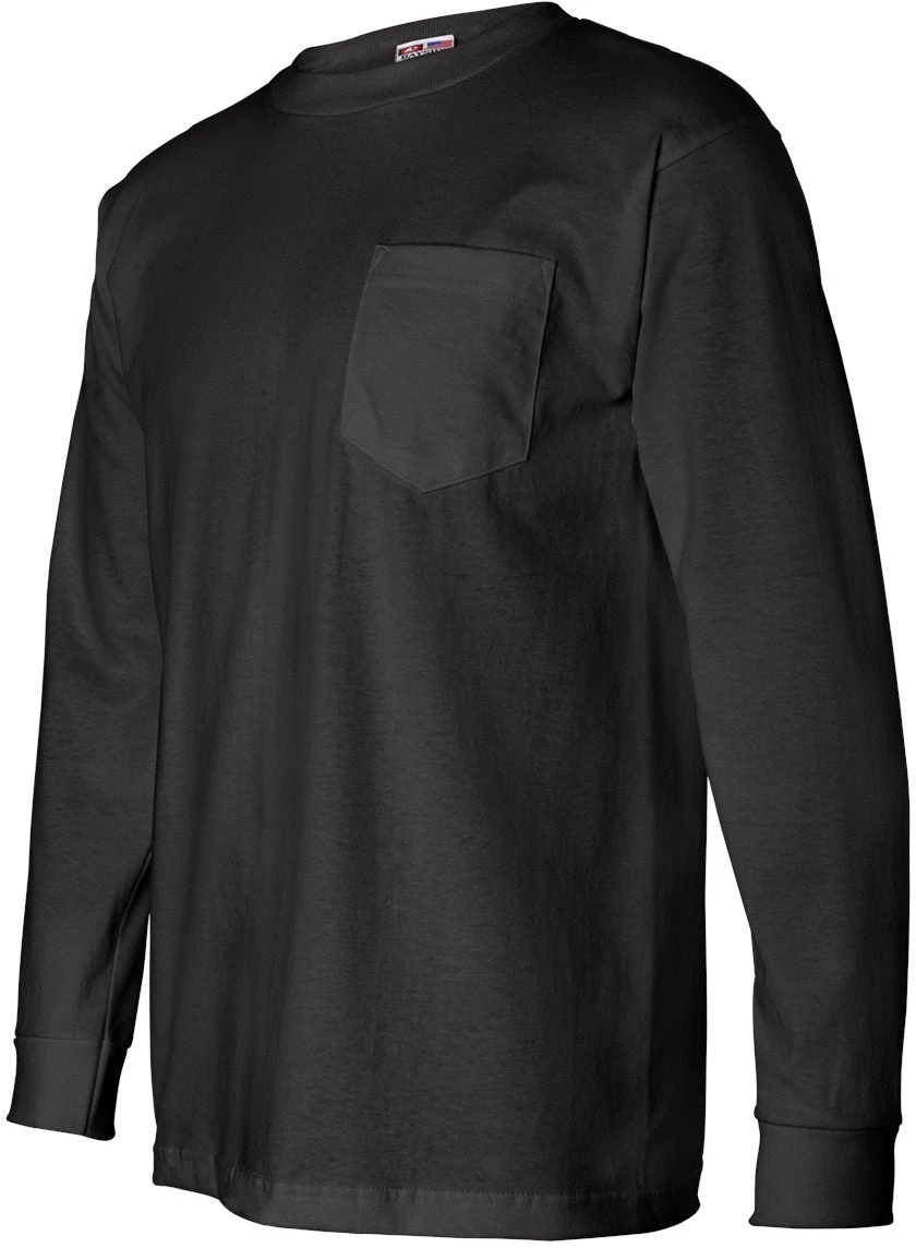 Bayside USA-Made Long Sleeve TShirt With A Pocket 3 Bayside USA-Made Long Sleeve TShirt With A Pocket - Image 3