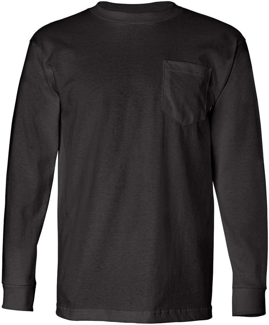 Bayside USA-Made Long Sleeve TShirt With A Pocket 2 Bayside USA-Made Long Sleeve TShirt With A Pocket - Image 2