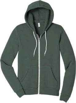 Bella+Canvas Sponge Fleece Full-Zip Hoodie 22 Bella+Canvas Sponge Fleece Full-Zip Hoodie -Thread Logic Store BellaCanvas Sponge Fleece Full Zip Hoodie Military Green S 1