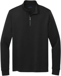 Brooks Brothers Double-Knit 1/4-Zip -Thread Logic Store Brooks Brothers Double Knit 14 Zip Deep Black S 13