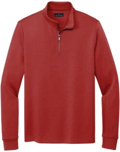 Brooks Brothers Double-Knit 1/4-Zip -Thread Logic Store Brooks Brothers Double Knit 14 Zip Rich Red S 5