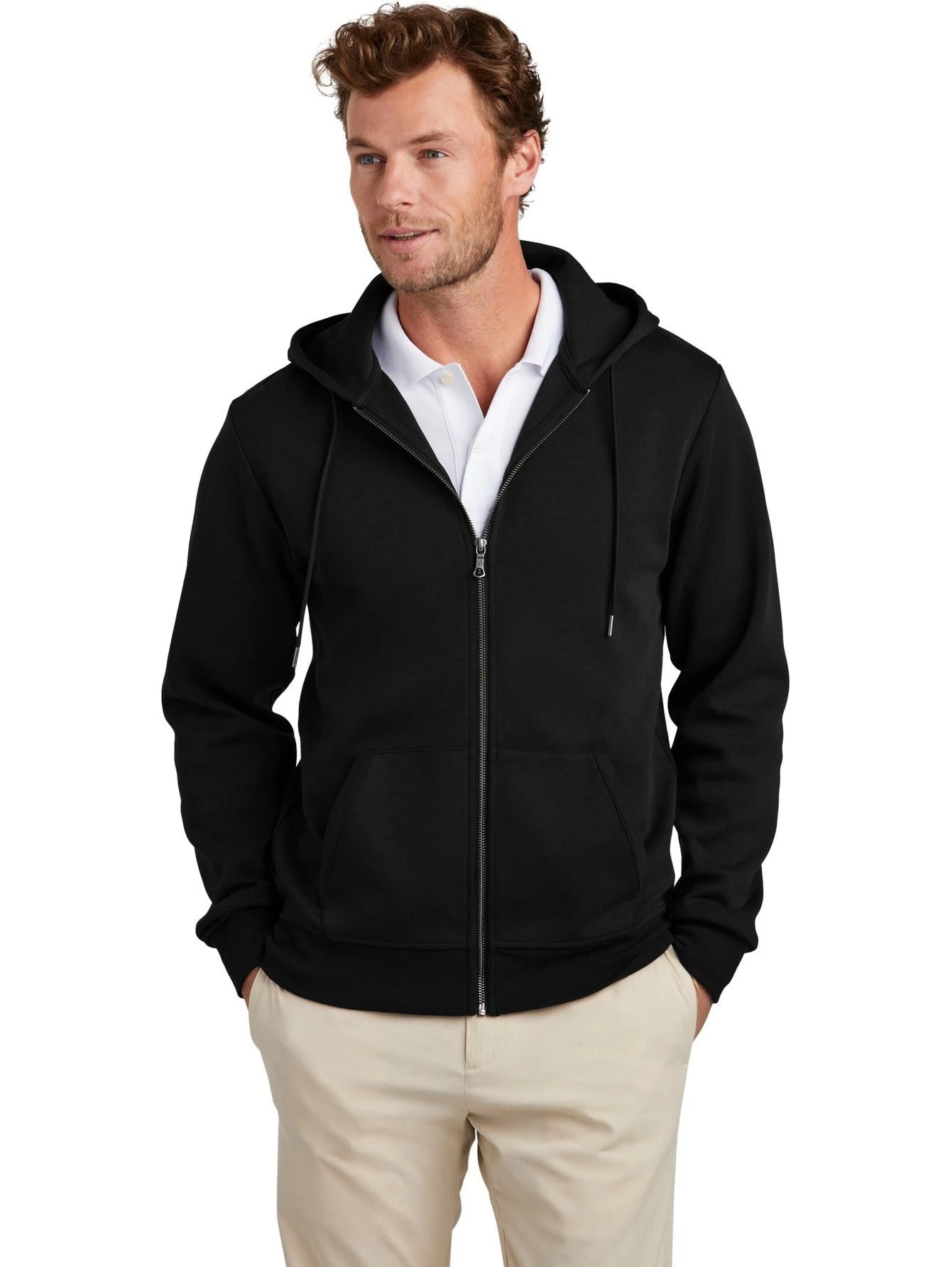 OUTLET-Brooks Brothers Double-Knit Full-Zip Hoodie 13 OUTLET-Brooks Brothers Double-Knit Full-Zip Hoodie - Image 13