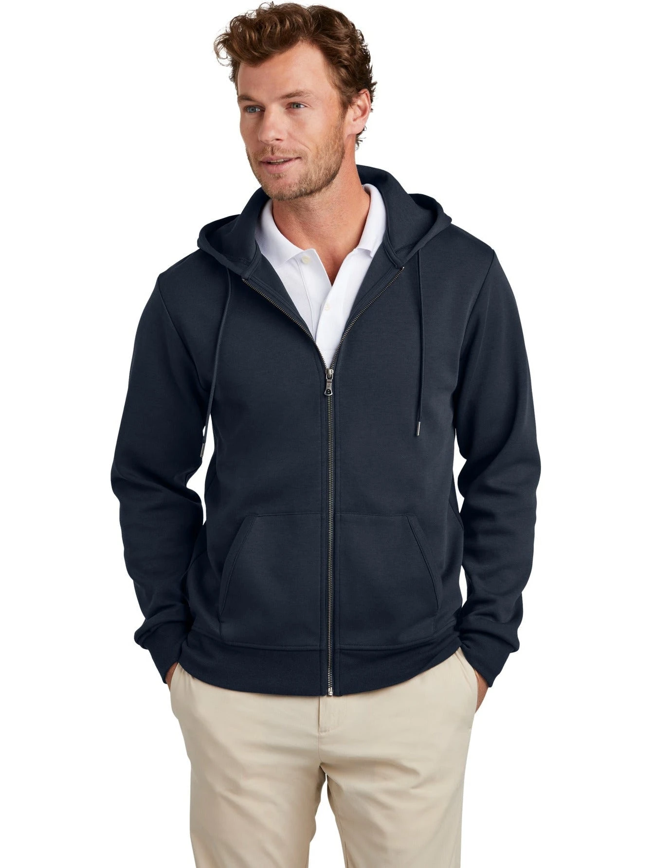 OUTLET-Brooks Brothers Double-Knit Full-Zip Hoodie 9 OUTLET-Brooks Brothers Double-Knit Full-Zip Hoodie - Image 9
