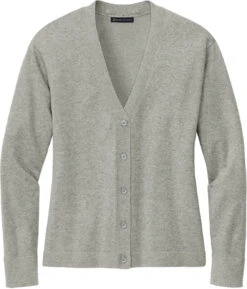 Brooks Brothers Ladies Cotton Stretch Cardigan Sweater -Thread Logic Store Brooks Brothers Ladies Cotton Stretch Cardigan Sweater Light Shadow Grey Heather S 5