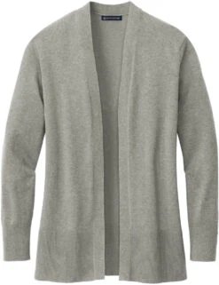 Brooks Brothers Ladies Cotton Stretch Long Cardigan Sweater -Thread Logic Store Brooks Brothers Ladies Cotton Stretch Long Cardigan Sweater Light Shadow Grey Heather S 5