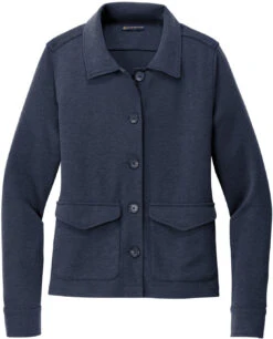 Brooks Brothers Ladies Mid-Layer Stretch Button Jacket 20 Brooks Brothers Ladies Mid-Layer Stretch Button Jacket -Thread Logic Store Brooks Brothers Ladies Mid Layer Stretch Button Jacket Navy Blazer Heather S 5