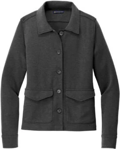 Brooks Brothers Ladies Mid-Layer Stretch Button Jacket 16 Brooks Brothers Ladies Mid-Layer Stretch Button Jacket -Thread Logic Store Brooks Brothers Ladies Mid Layer Stretch Button Jacket Windsor Grey Heather S 1