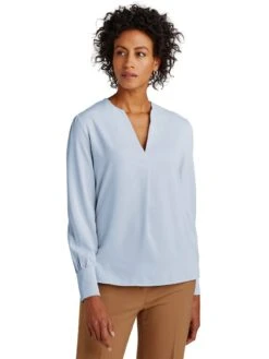 Brooks Brothers Ladies Open-Neck Satin Blouse 30 Brooks Brothers Ladies Open-Neck Satin Blouse -Thread Logic Store Brooks Brothers Ladies Open Neck Satin Blouse 11