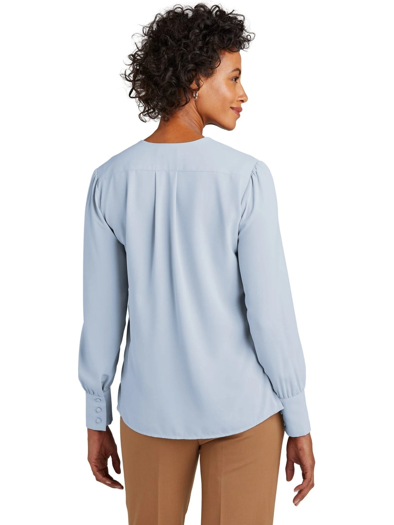 Brooks Brothers Ladies Open-Neck Satin Blouse 14 Brooks Brothers Ladies Open-Neck Satin Blouse - Image 14