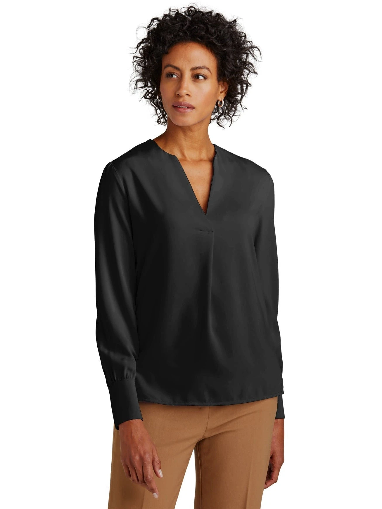 Brooks Brothers Ladies Open-Neck Satin Blouse 17 Brooks Brothers Ladies Open-Neck Satin Blouse - Image 17