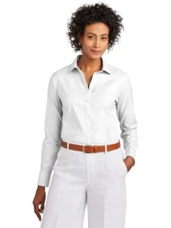 Brooks Brothers Ladies Wrinkle-Free Stretch Pinpoint Shirt -Thread Logic Store Brooks Brothers Ladies Wrinkle Free Stretch Pinpoint Shirt 3