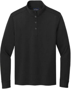 Brooks Brothers Mid-Layer Stretch 1/2-Button 34 Brooks Brothers Mid-Layer Stretch 1/2-Button -Thread Logic Store Brooks Brothers Mid Layer Stretch 12 Button Black Heather S 13