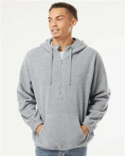 Burnside Polar Fleece Quarter-Zip Hooded Pullover -Thread Logic Store Burnside Polar Fleece Quarter Zip Hooded Pullover 10