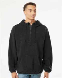 Burnside Polar Fleece Quarter-Zip Hooded Pullover -Thread Logic Store Burnside Polar Fleece Quarter Zip Hooded Pullover 2