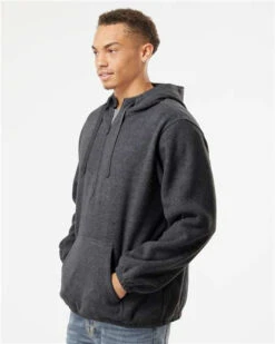 Burnside Polar Fleece Quarter-Zip Hooded Pullover -Thread Logic Store Burnside Polar Fleece Quarter Zip Hooded Pullover 7
