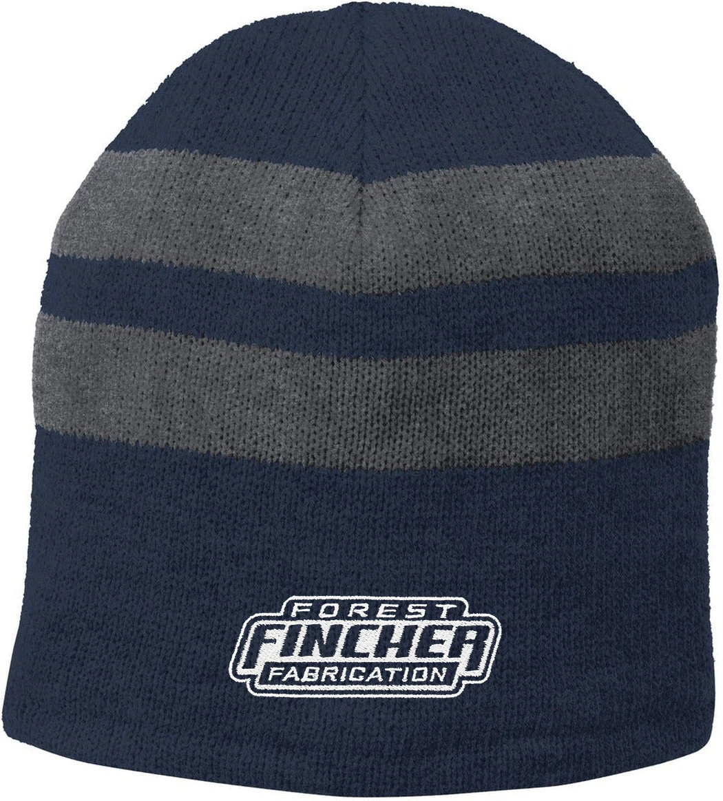 Port & Company Fleece-Lined Striped Beanie Cap 1 Port & Company Fleece-Lined Striped Beanie Cap