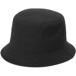 Port Authority Twill Short Brim Bucket Hat -Thread Logic Store C976 BLACK Hat Left