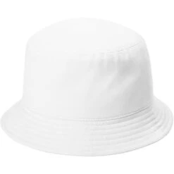 Port Authority Twill Short Brim Bucket Hat -Thread Logic Store C976 WHITE Hat Left