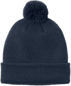 Port Authority Cozy Pom Beanie 10 Port Authority Cozy Pom Beanie -Thread Logic Store C978 riverbluenavy cap front