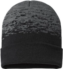 Cap America Static Pattern Knit With Cuff  -Thread Logic Store CAP AMERICA Static Pattern Knit with Cuff BlackDark Heather Grey OSFA 2