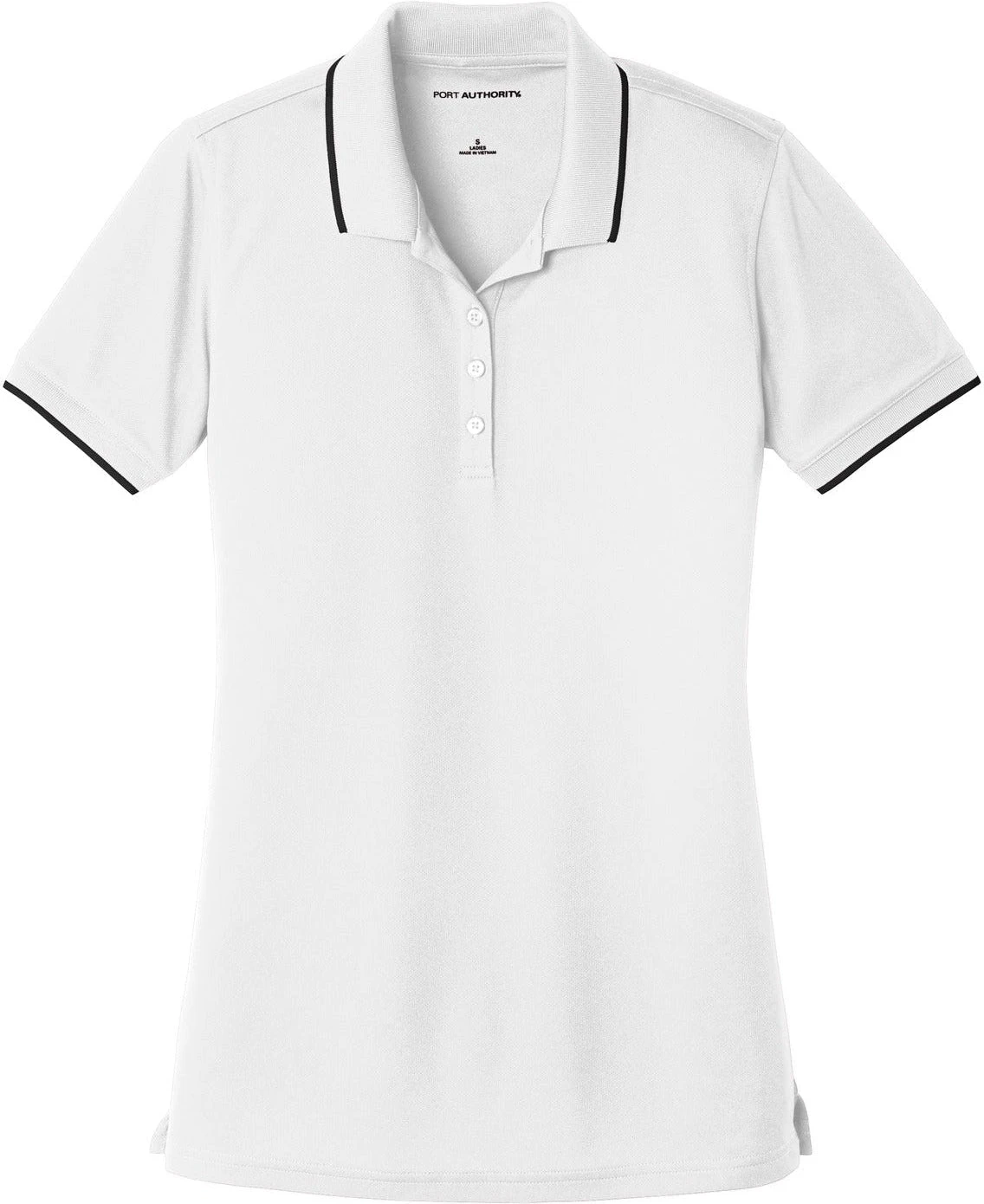 CLOSEOUT - Port Authority Ladies Dry Zone UV Micro-Mesh Tipped Polo 1 CLOSEOUT - Port Authority Ladies Dry Zone UV Micro-Mesh Tipped Polo