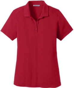 CLOSEOUT - Port Authority Ladies SuperPro Knit Polo -Thread Logic Store CLOSEOUT Port Authority Ladies SuperPro Knit Polo Rich Red M 5