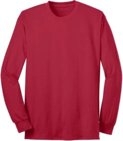 CLOSEOUT - Port Authority Long Sleeve All American Tee 11 CLOSEOUT - Port Authority Long Sleeve All American Tee -Thread Logic Store CLOSEOUT Port Authority Long Sleeve All American Tee Red 4XL 4
