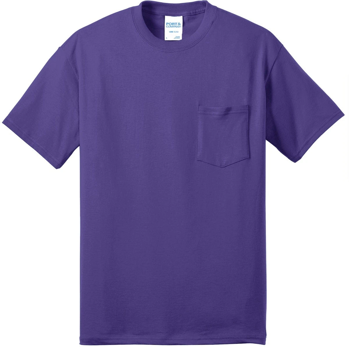 CLOSEOUT - Port & Company Core Blend Pocket Tee 2 CLOSEOUT - Port & Company Core Blend Pocket Tee - Image 2