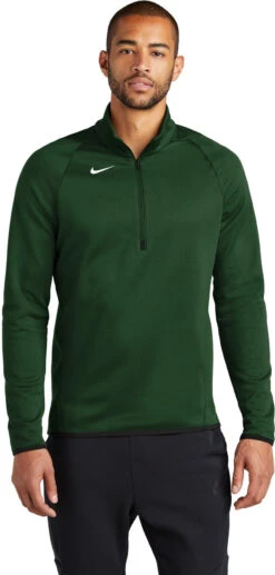 Nike Therma-FIT 1/4-Zip Fleece -Thread Logic Store CN9492 teamdarkgreen model front