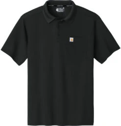 Carhartt Force Snag-Resistant Pocket Polo -Thread Logic Store CT106880 black flat front