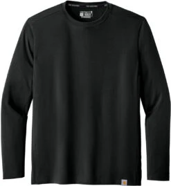 Carhartt Force Sun Defender Long Sleeve T-Shirt -Thread Logic Store CT106972 black flat front b88838f5 632b 47b6 84ea d52e319ff9bb