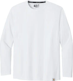 Carhartt Force Sun Defender Long Sleeve T-Shirt -Thread Logic Store CT106972 white flat front 633ee30e f18c 4154 9aca 745e515a36f5