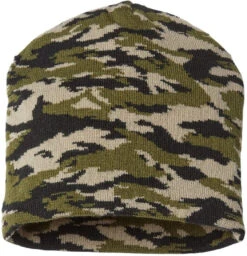 Cap America USA-Made Camo Beanie 6 Cap America USA-Made Camo Beanie -Thread Logic Store Cap America USA Made Camo Beanie Vintage Tiger Camo OSFA 2