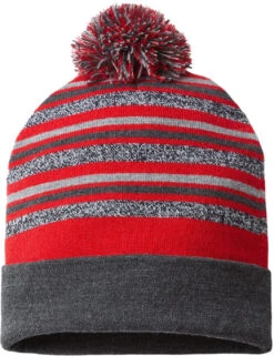Cap America USA-Made Striped Beanie -Thread Logic Store Cap America USA Made Striped Beanie True Red OSFA 4