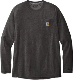 Carhartt Force Long Sleeve Pocket T-Shirt -Thread Logic Store Carhartt Force Long Sleeve Pocket T Shirt Carbon Heather 2XL 5