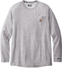 Carhartt Force Long Sleeve Pocket T-Shirt -Thread Logic Store Carhartt Force Long Sleeve Pocket T Shirt Heather Grey 2XL 9