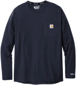 Carhartt Force Long Sleeve Pocket T-Shirt -Thread Logic Store Carhartt Force Long Sleeve Pocket T Shirt Navy 2XL 13