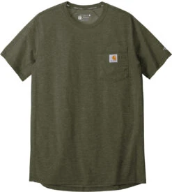 Carhartt Force Short Sleeve Pocket T-Shirt -Thread Logic Store Carhartt Force Short Sleeve Pocket T Shirt Basil Heather 2XL 1