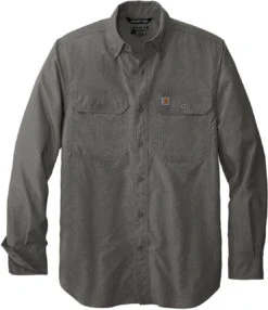 Carhartt Force Solid Long Sleeve Shirt -Thread Logic Store Carhartt Force Solid Long Sleeve Shirt Steel 2XL 17