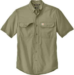 Carhartt Force Solid Short Sleeve Shirt -Thread Logic Store Carhartt Force Solid Short Sleeve Shirt Burnt Olive 2XL 5