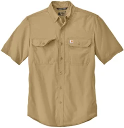 Carhartt Force Solid Short Sleeve Shirt -Thread Logic Store Carhartt Force Solid Short Sleeve Shirt Dark Khaki 2XL 9