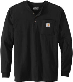 Carhartt Long Sleeve Henley T-Shirt -Thread Logic Store Carhartt Long Sleeve Henley T Shirt Black S 5
