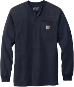 Carhartt Long Sleeve Henley T-Shirt -Thread Logic Store Carhartt Long Sleeve Henley T Shirt Navy S 13
